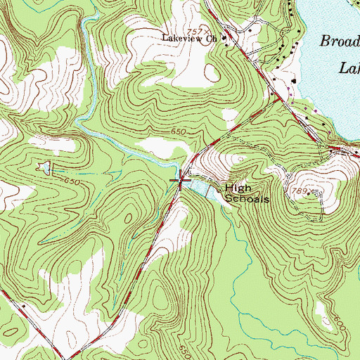 Topographic Map of High Shoals Power House (historical), SC