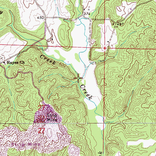 Topographic Map of Neeley Creek, AL