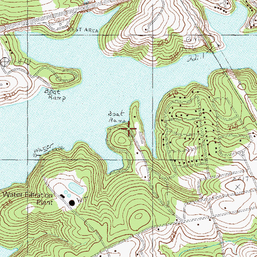 Topographic Map of Honea Path Park, SC