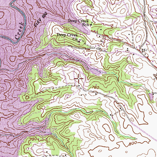 Topographic Map of Huntington Heights, SC