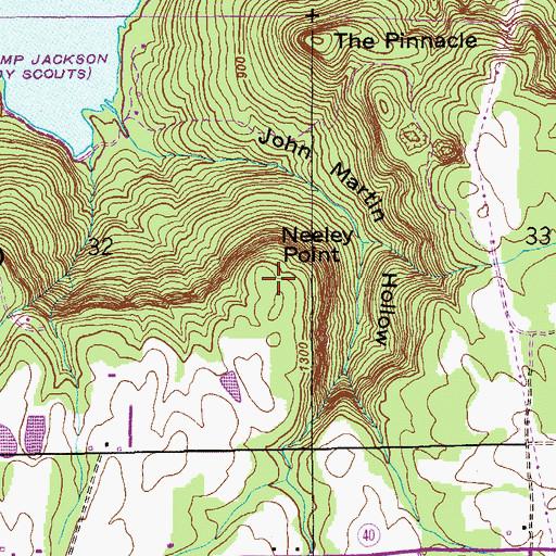 Topographic Map of Neeley Point, AL