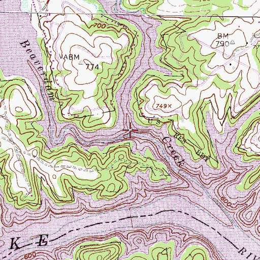 Topographic Map of Hurricane Creek, SC