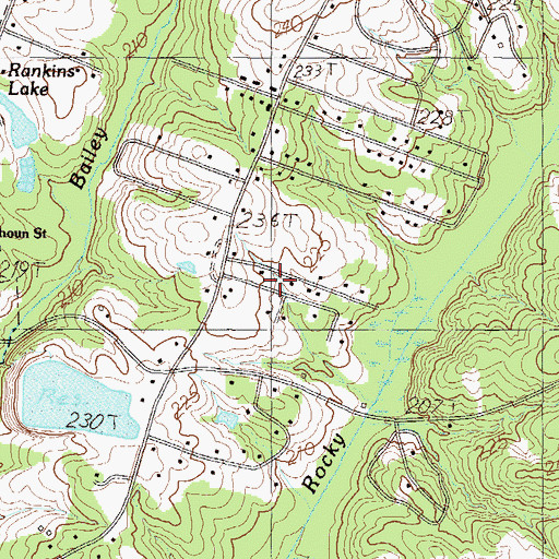 Topographic Map of Keystone Acres, SC