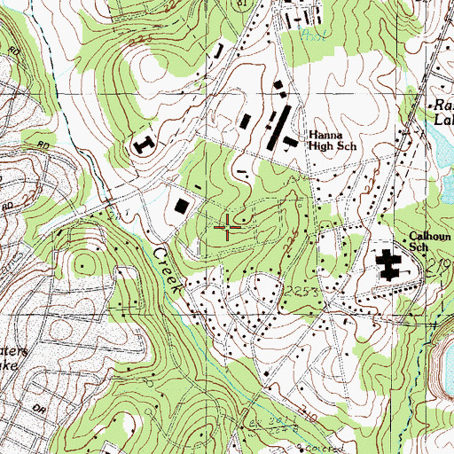 Topographic Map of Kingsley Hills, SC