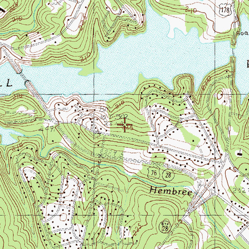 Topographic Map of Lexington Place, SC