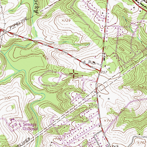 Topographic Map of Lone Oak Estates, SC