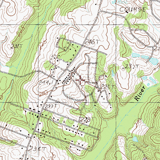 Topographic Map of Long Meadows, SC