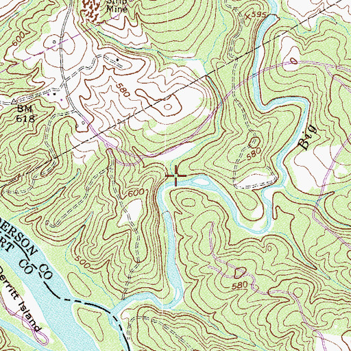 Topographic Map of Lucas Creek, SC