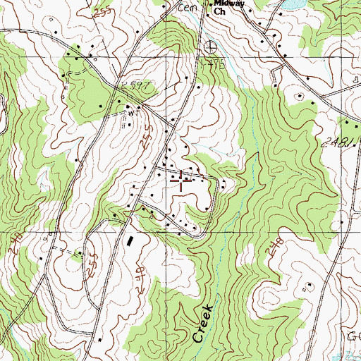 Topographic Map of Marilyn Acres, SC