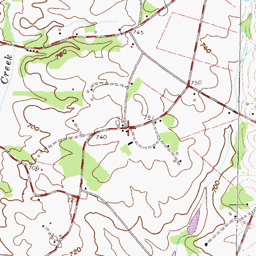 Topographic Map of McLees School (historical), SC