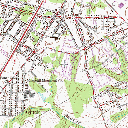 Topographic Map of Meadow Park, SC