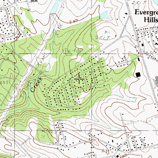 Topographic Map of Meadowbrook Heights, SC