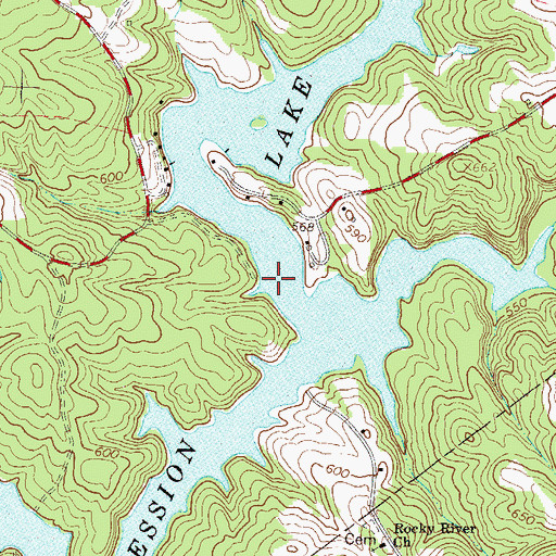 Topographic Map of Milfords Upper Mill (historical), SC