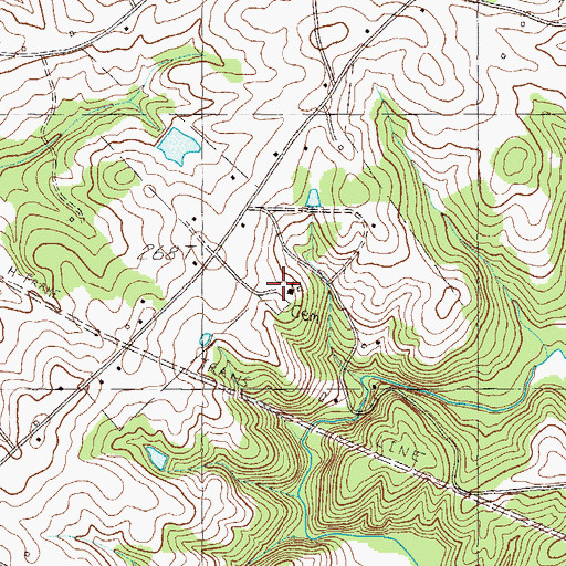 Topographic Map of Mount Able School (historical), SC