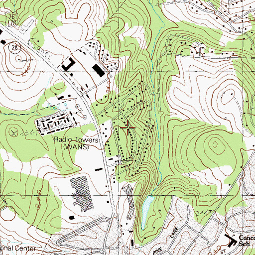Topographic Map of Mount Vernon, SC