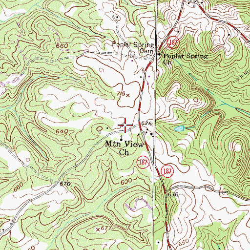 Topographic Map of Mount View School (historical), SC