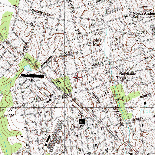 Topographic Map of Nell Townsend Presbyterian Church, SC