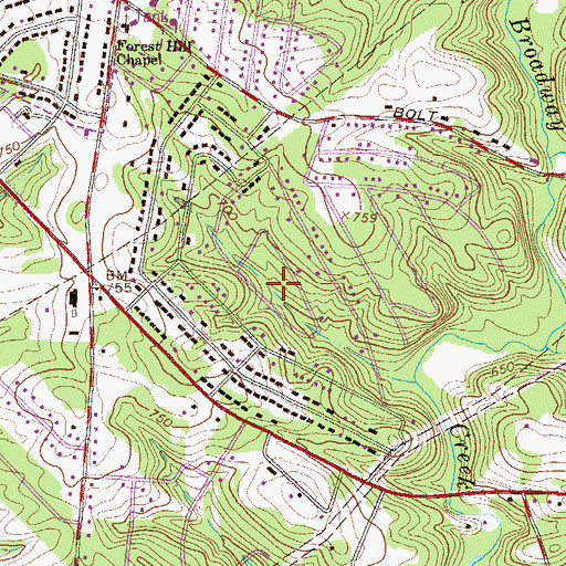 Topographic Map of Nevitt Forest, SC