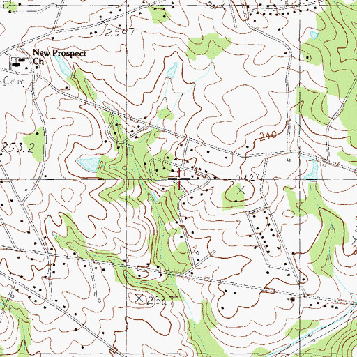 Topographic Map of New Prospect Estates, SC