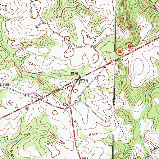 Topographic Map of Oak Grove Associate Reformed Presbyterian Church (historical), SC