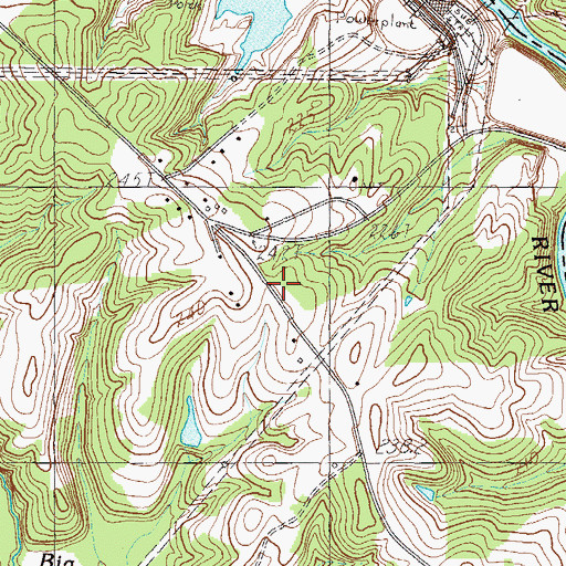 Topographic Map of Oak Grove School (historical), SC
