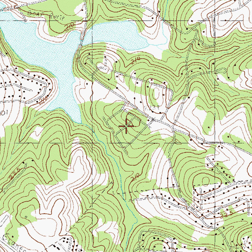Topographic Map of Oakwood Estates, SC