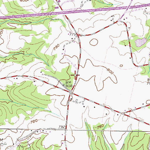 Topographic Map of Old Bethlehem Church (historical), SC