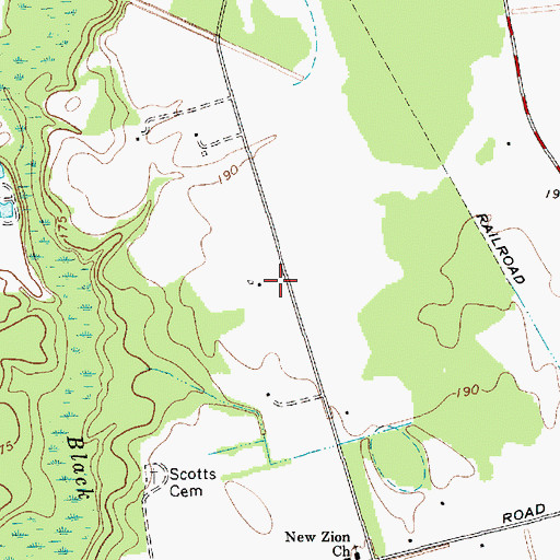 Topographic Map of Cooper Mill School (historical), SC