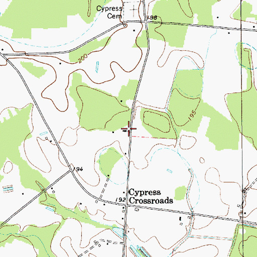 Topographic Map of Cypress School (historical), SC