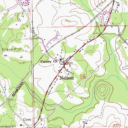 Topographic Map of Nelson, AL