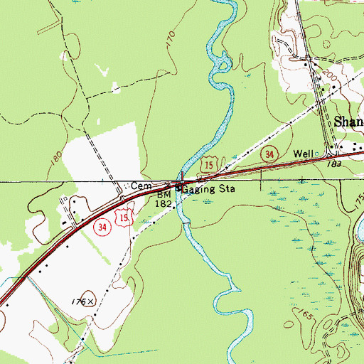 Topographic Map of Duboses Ferry (historical), SC