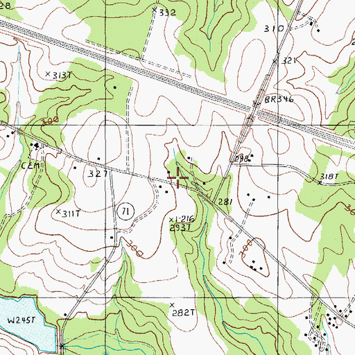 Topographic Map of Ionia School (historical), SC