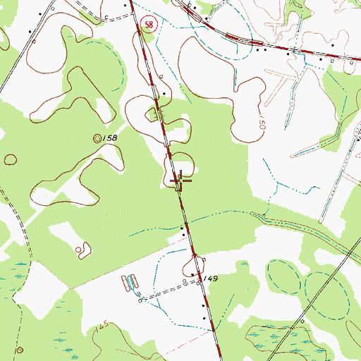 Topographic Map of Mathis School (historical), SC