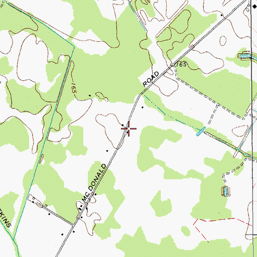 Topographic Map of McDonald School (historical), SC