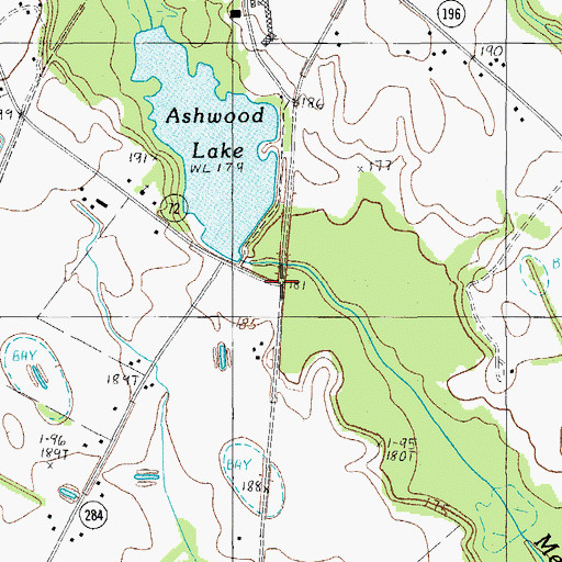 Topographic Map of Mechanicsville, SC