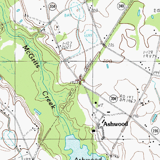 Topographic Map of Meredith (historical), SC