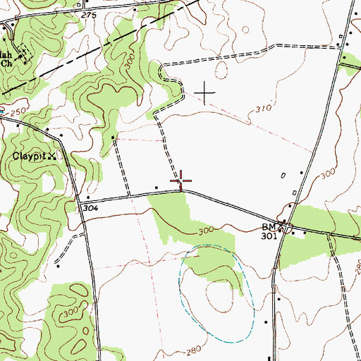 Topographic Map of Mount Beulah School (historical), SC