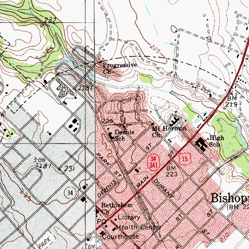 Topographic Map of New Bethel African Methodist Episcopal Church, SC