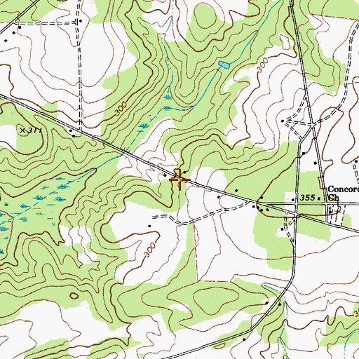 Topographic Map of Pate View School (historical), SC