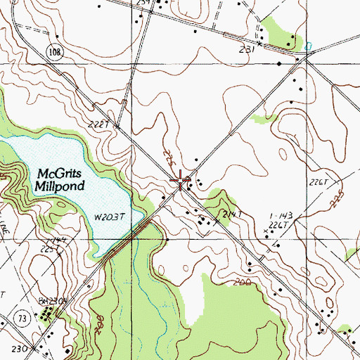 Topographic Map of Rose Hill, SC