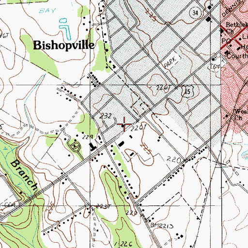 Topographic Map of Saint John African Methodist Episcopal Church, SC