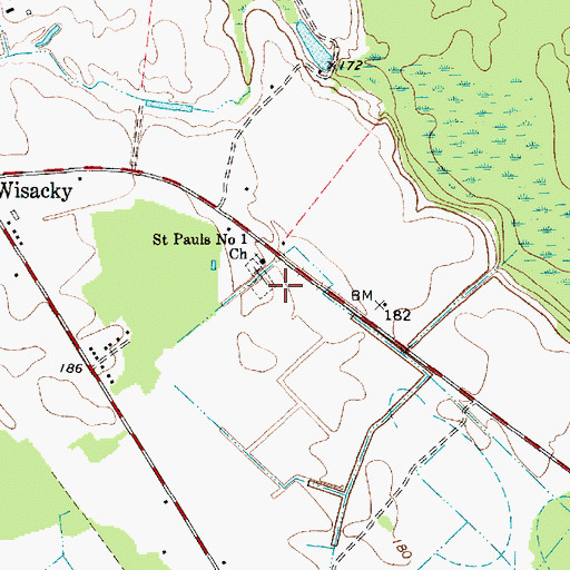 Topographic Map of Saint Paul School (historical), SC