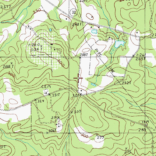 Topographic Map of Saint Phillips School (historical), SC