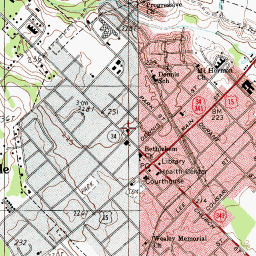 Topographic Map of Shekinah Tabernacle, SC