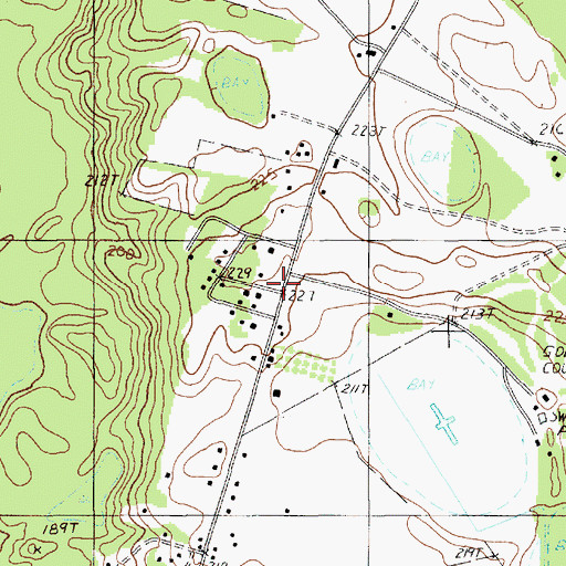 Topographic Map of Spur, SC