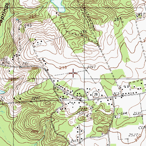 Topographic Map of Thomastown School (historical), SC