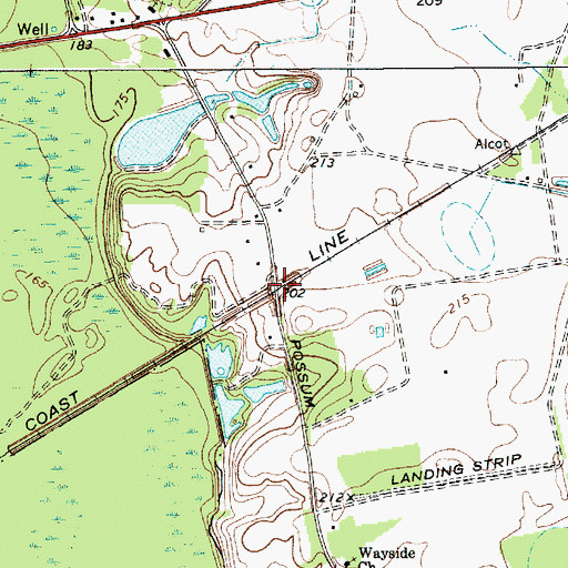 Topographic Map of Weatherly (historical), SC