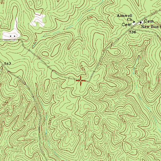 Topographic Map of Aimwell School (historical), SC