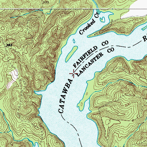 Topographic Map of Aldrichs Shoal (historical), SC