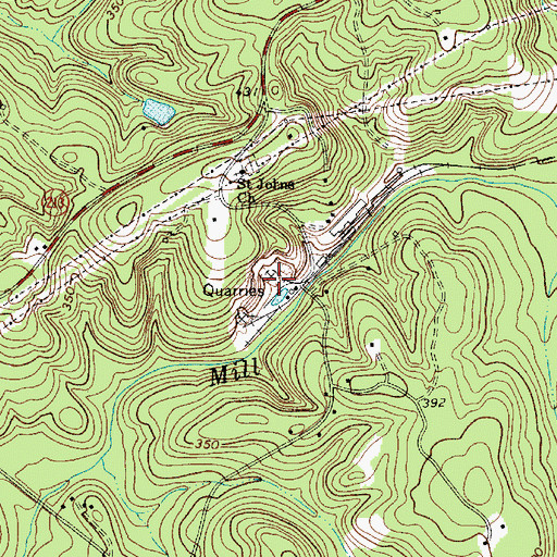 Topographic Map of Anderson Quarry, SC